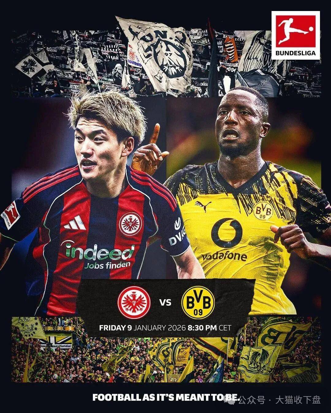 德甲法兰克福vs多特蒙德！西甲赫塔费vs皇家社会！